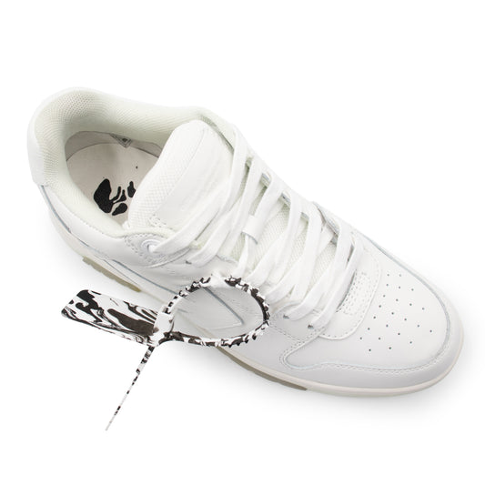 Out Of Office Calf Leather Sneaker in White/White