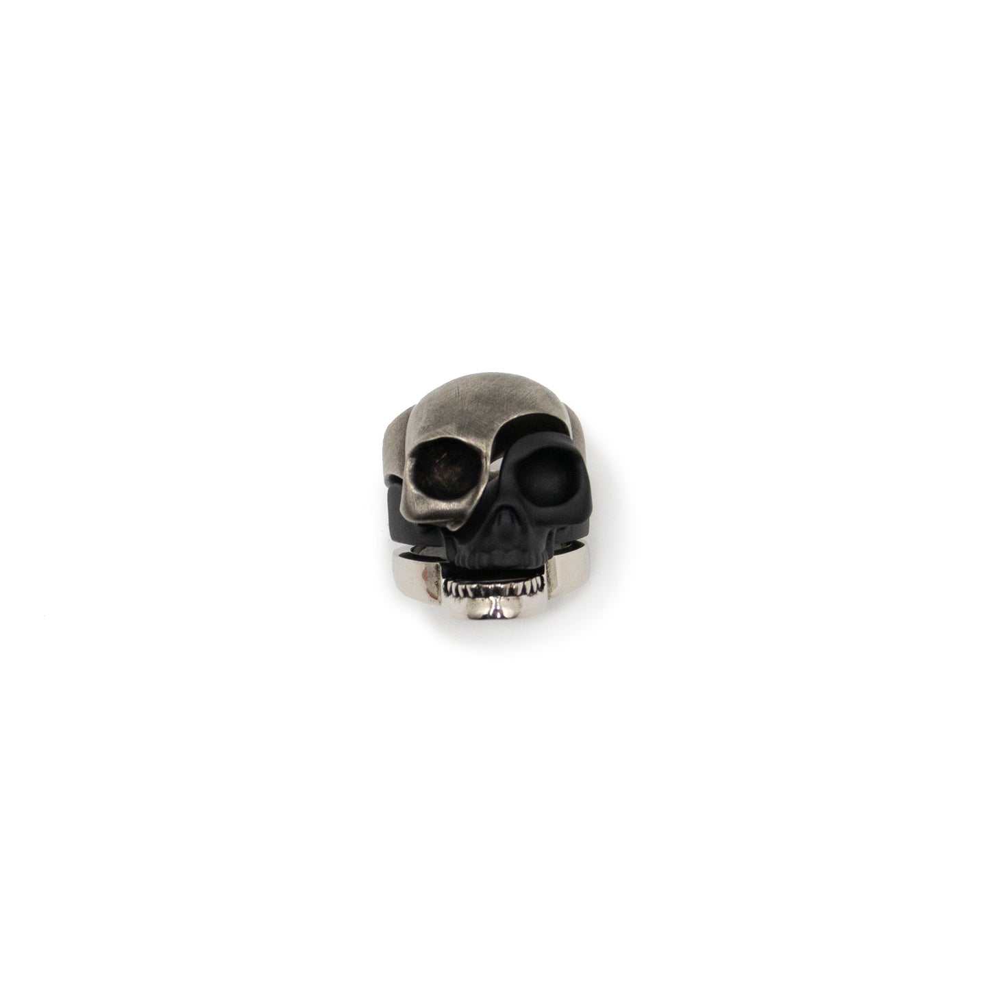 Divided Skull Ring in Silver