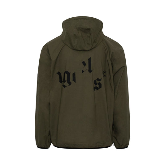 Military Broken Logo Windbreaker Jacket in Military