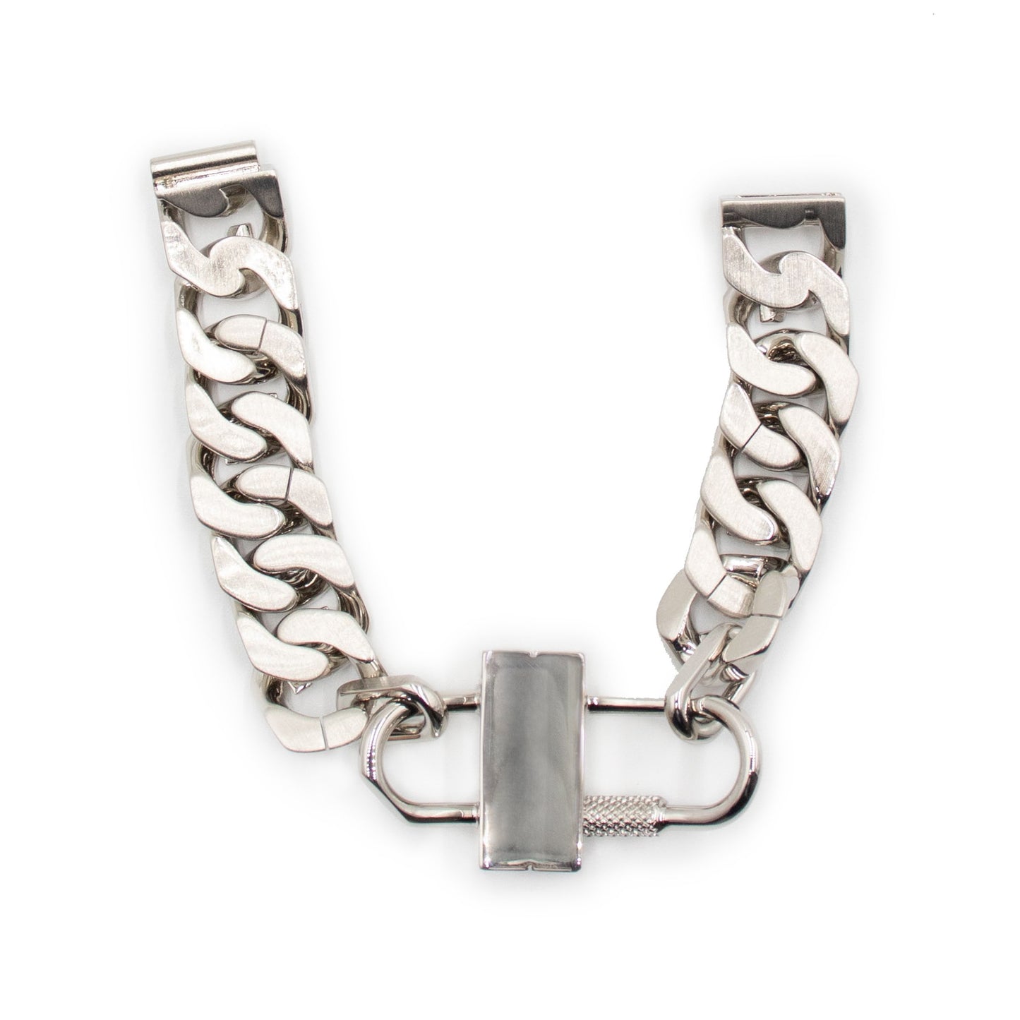 G Chain Lock Small Silver Bracelet in Silver
