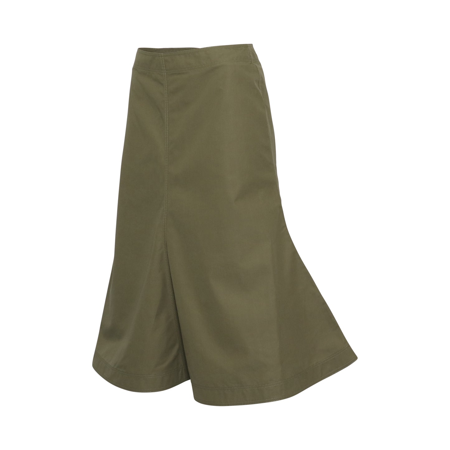 Midi Skirt in Khaki Green