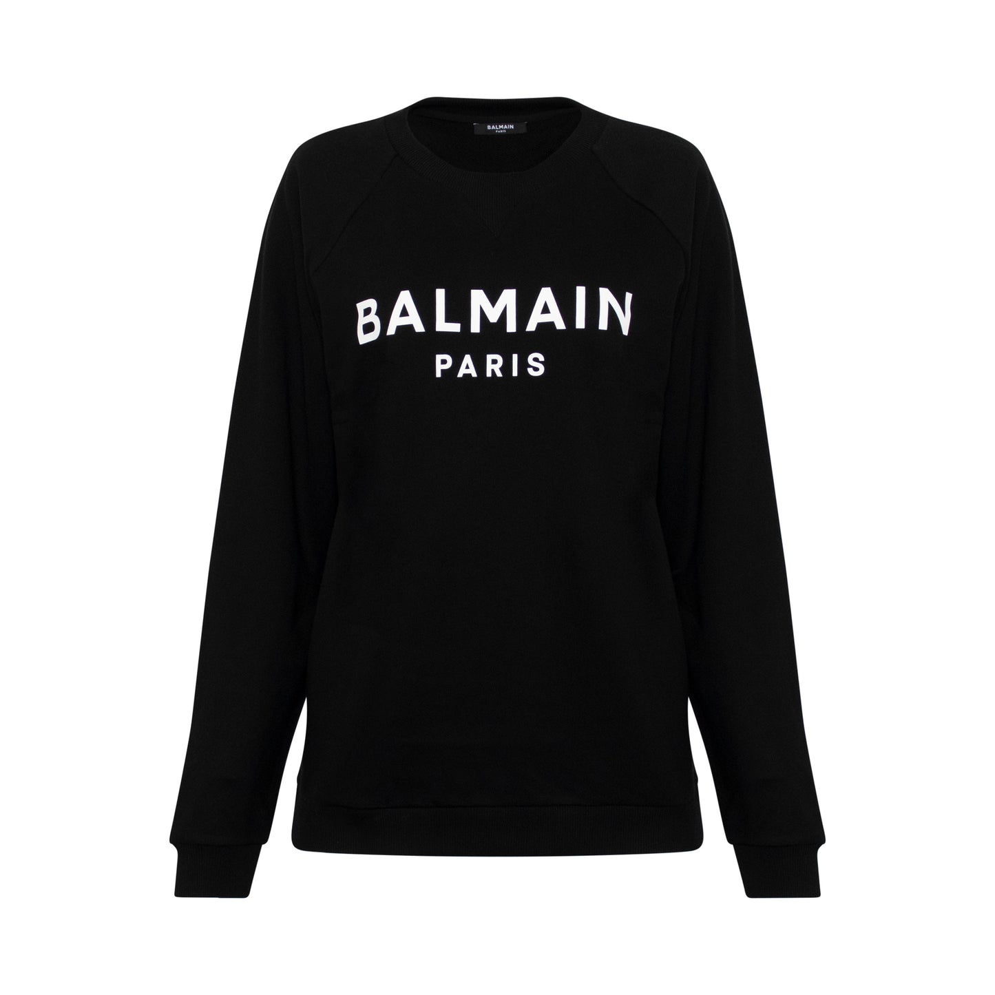 Balmain Printed Logo Sweatshirts in Black/White