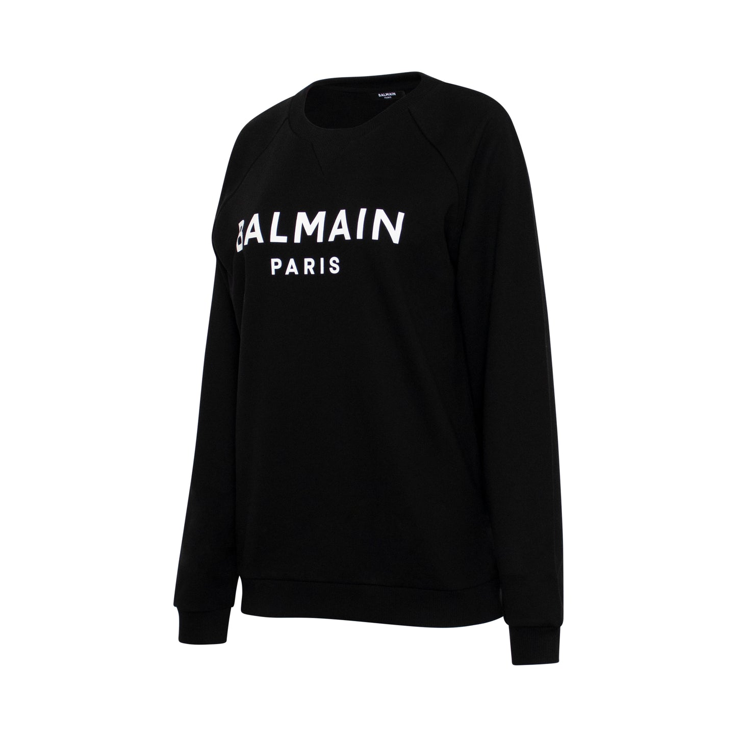 Balmain Printed Logo Sweatshirts in Black/White