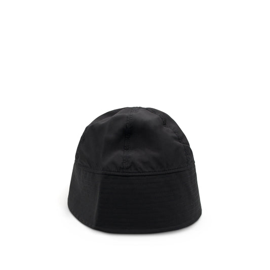 Bucket Hat With Buckle in Black