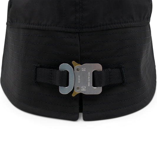 Bucket Hat With Buckle in Black