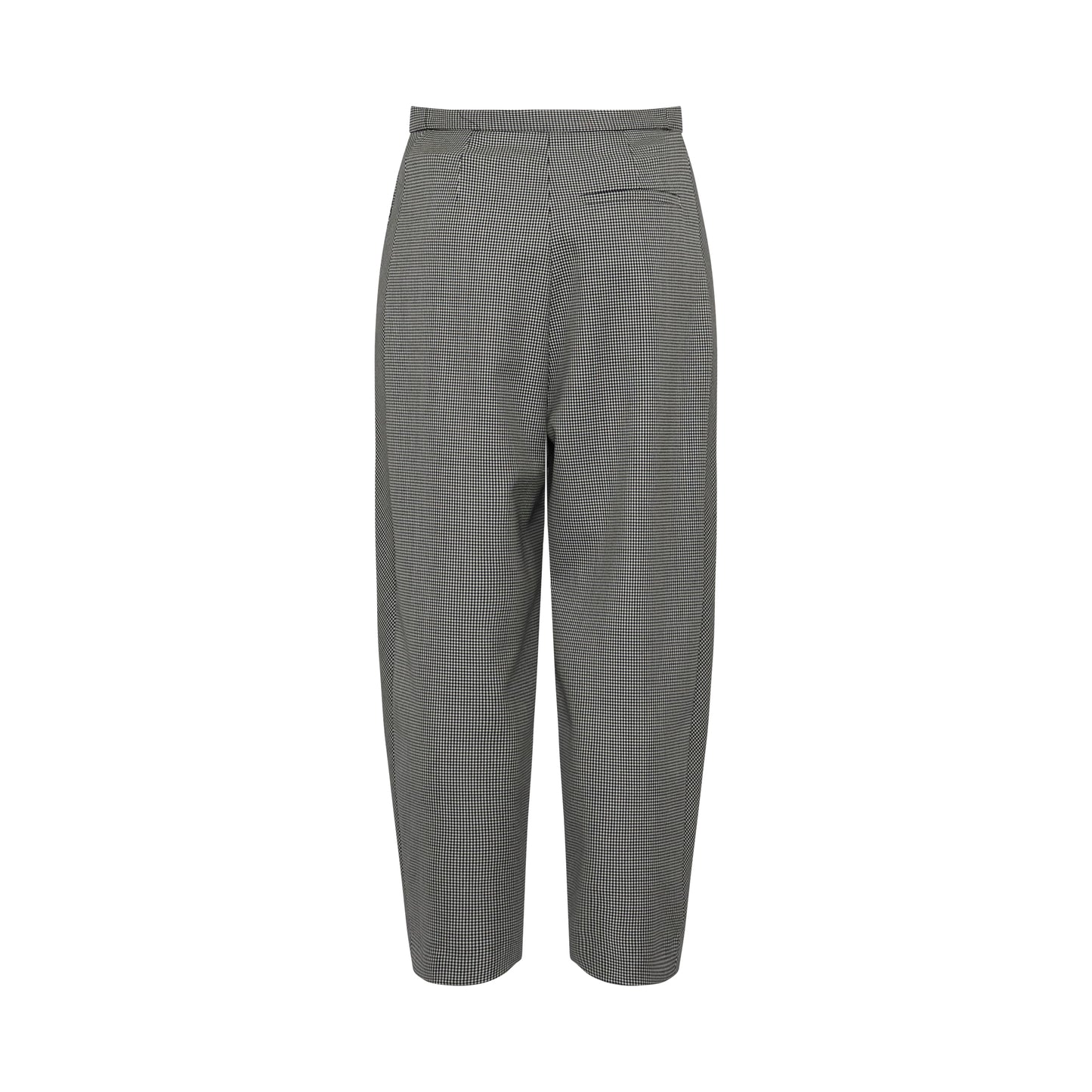 Houndstooth Carrot Trousers in Grey