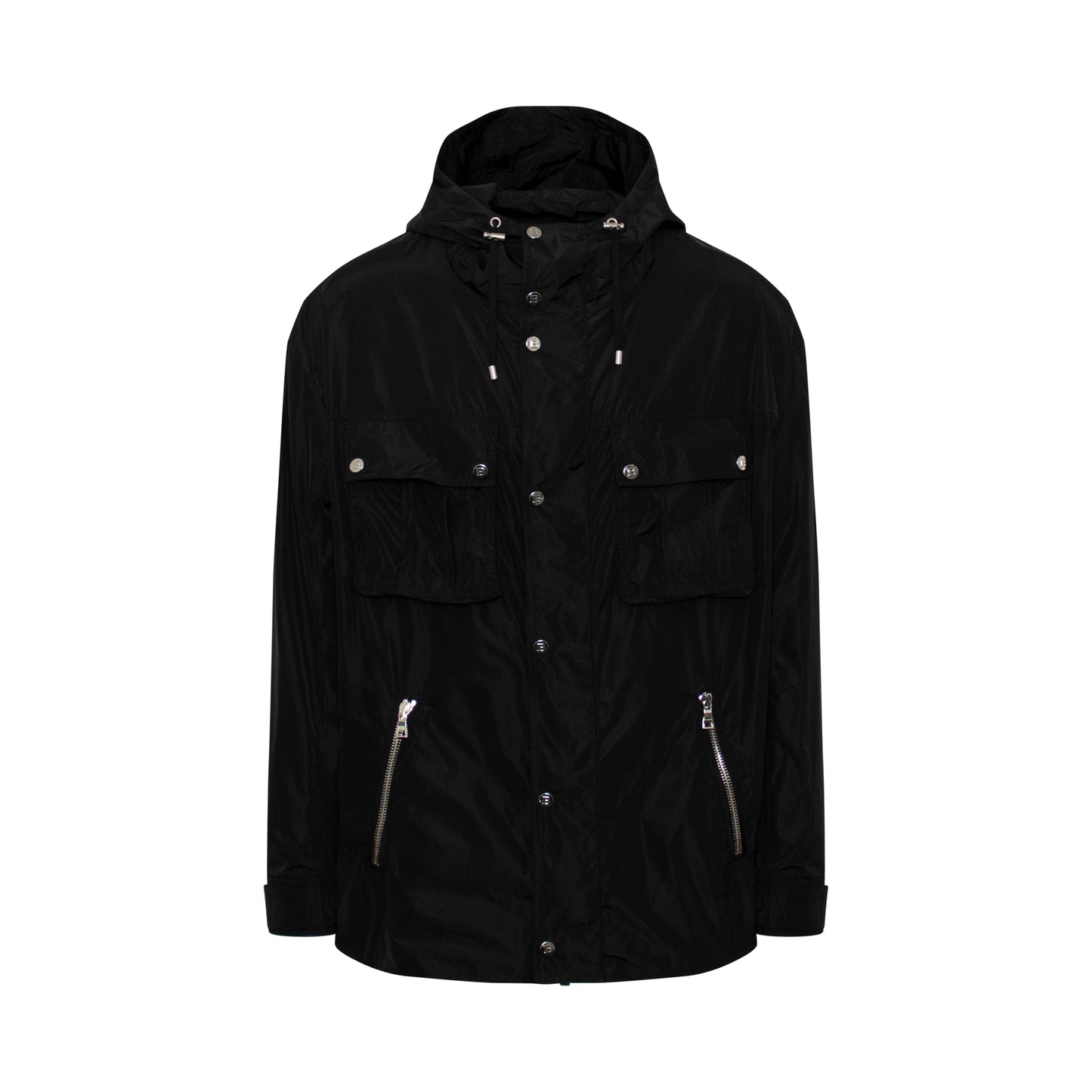 Windbreaker Zip Jacket in Black