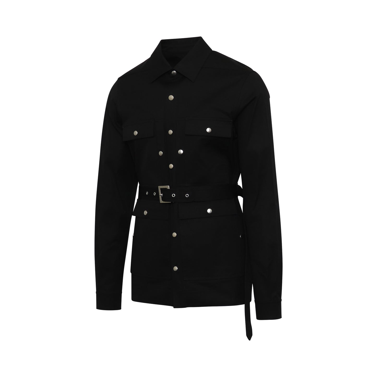 4 Pockets Outershirt Jacket in Black