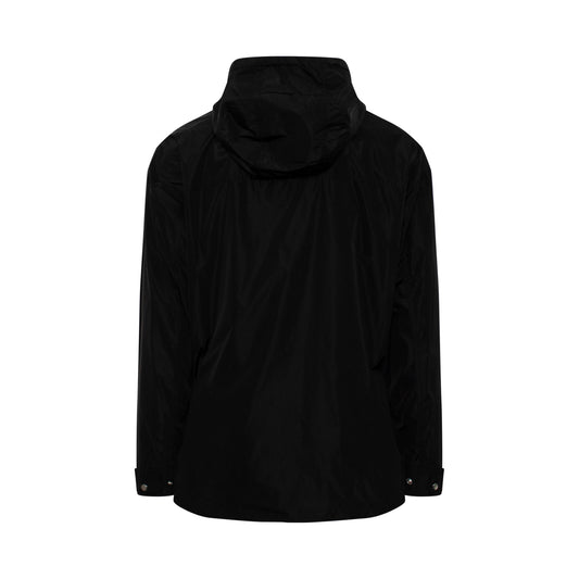 Windbreaker Zip Jacket in Black