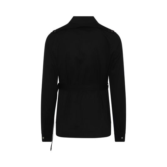 4 Pockets Outershirt Jacket in Black