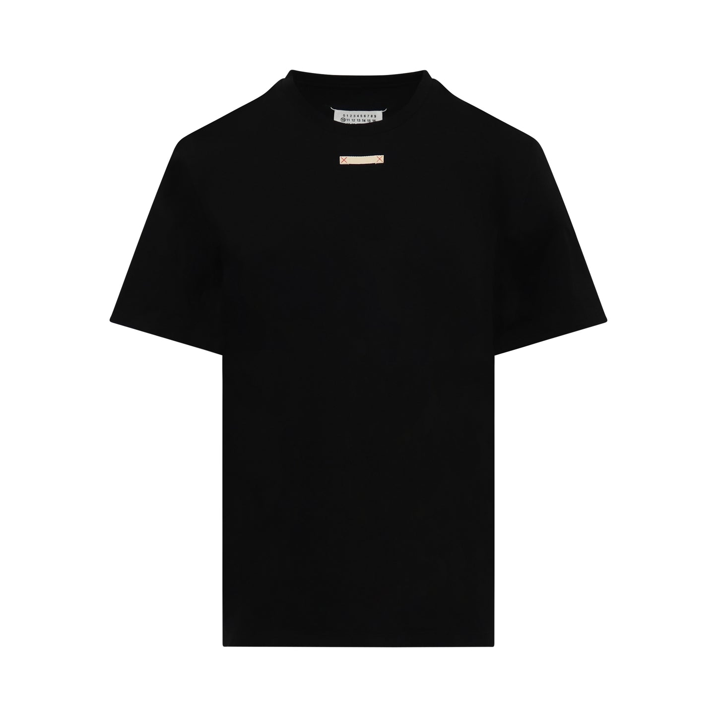 Patch Stitch Detail T-Shirt in Black