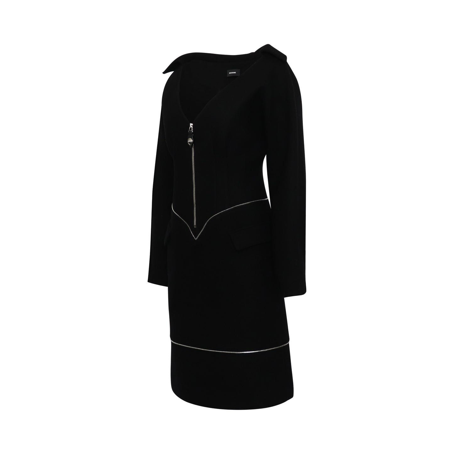 Off-Shoulder Neck Line Dress in Black