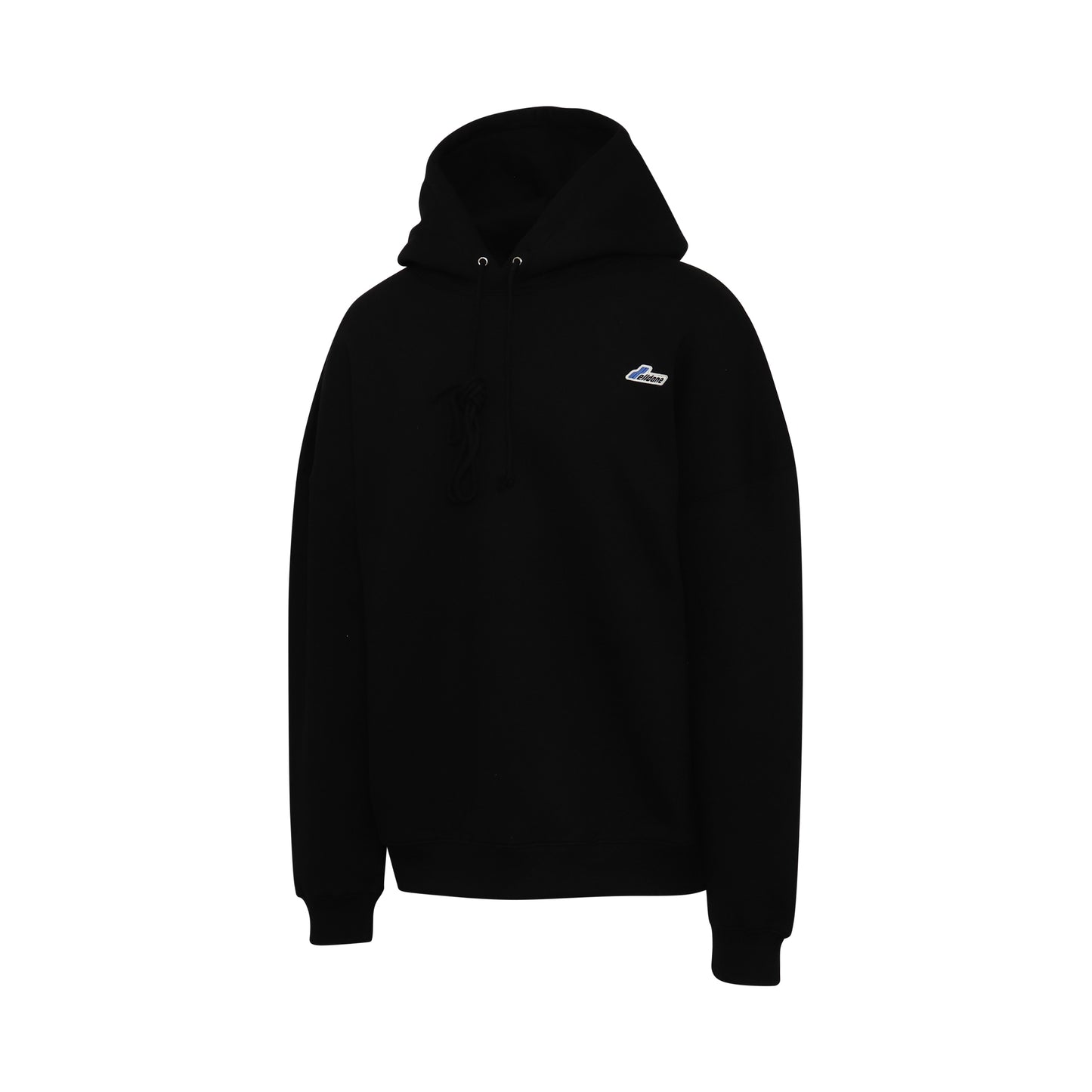WD Embroidered Logo Hoodie in Black