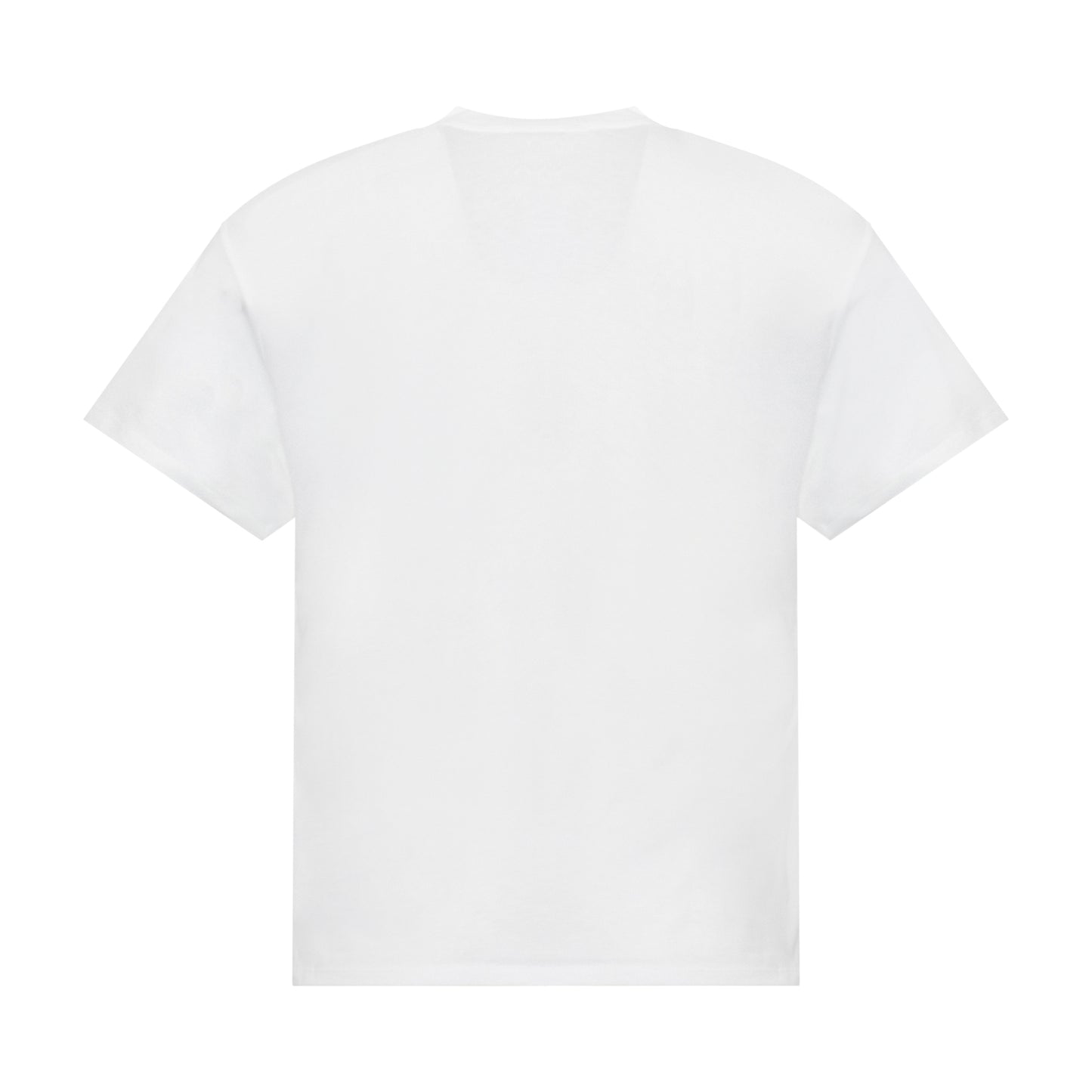 Classic 3 Buttons Flocked Logo T-Shirt in White