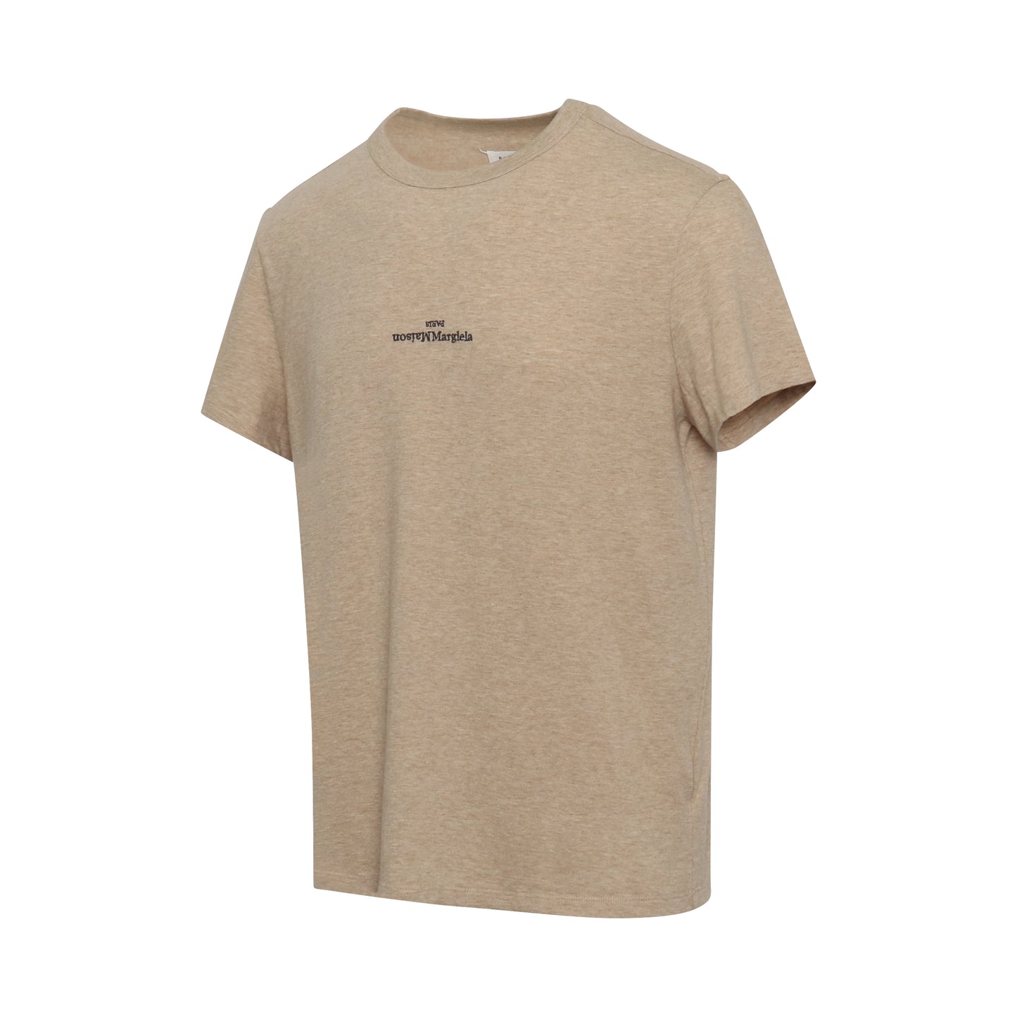 Embroidered Logo T-Shirt in Beige