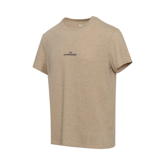 Embroidered Logo T-Shirt in Beige