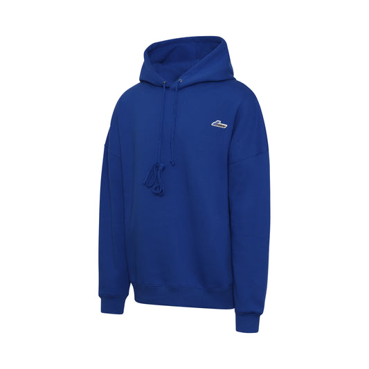 WD Embroidered Logo Hoodie in Blue