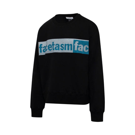 Logo Print Xxl Sweat in Black