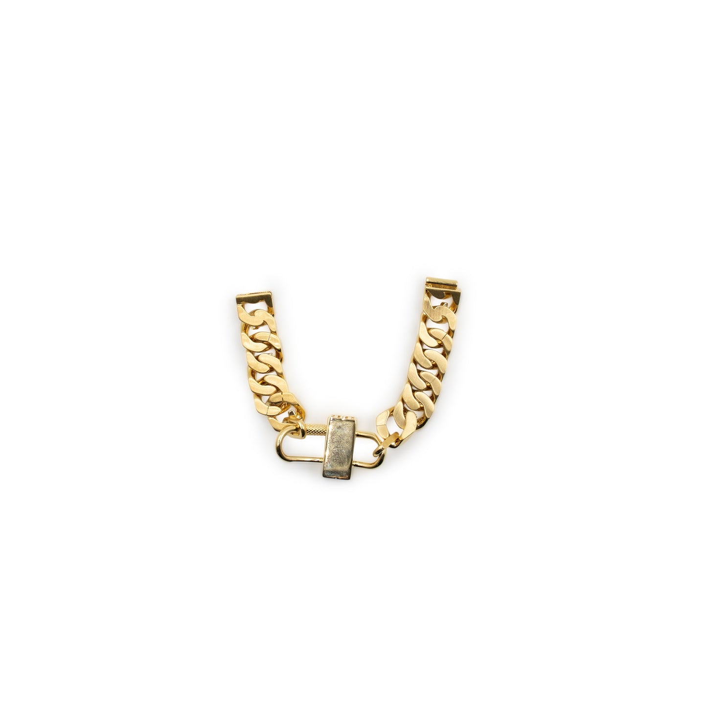 G Chain Gold Lock Small Bracelet in Gold