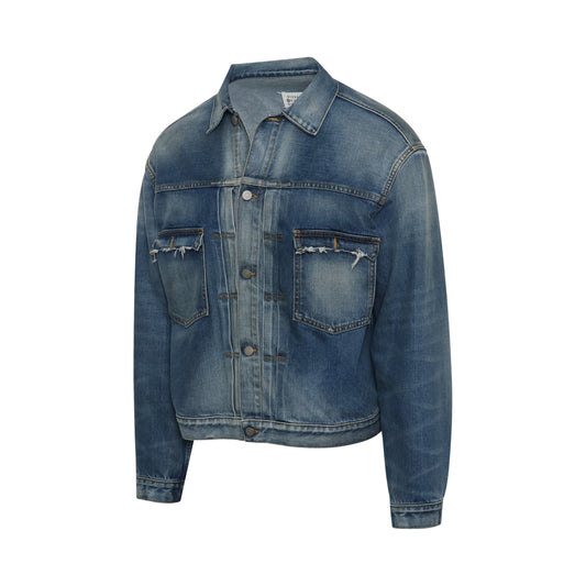 Stonewashed Denim Jacket in Blue