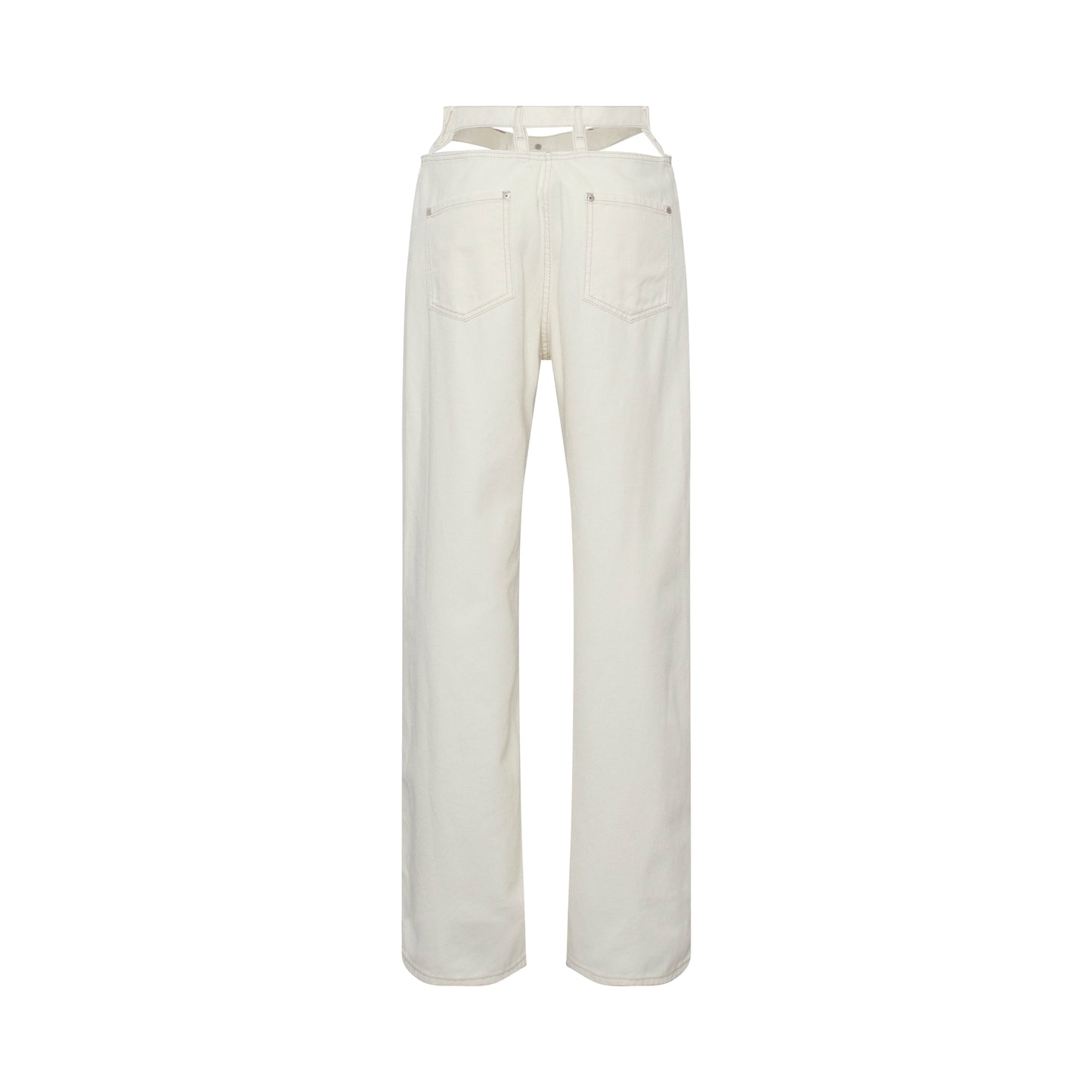 Decortique Cut Out Jeans in White