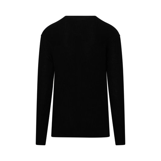 Fisherman Round Knitwear in Black