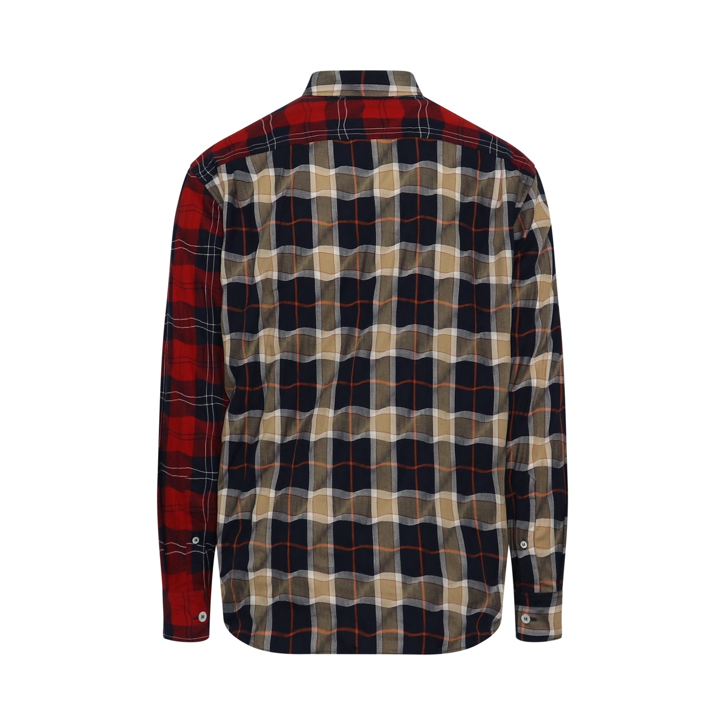 Patchwork Check Shirt in Multicolorcolor
