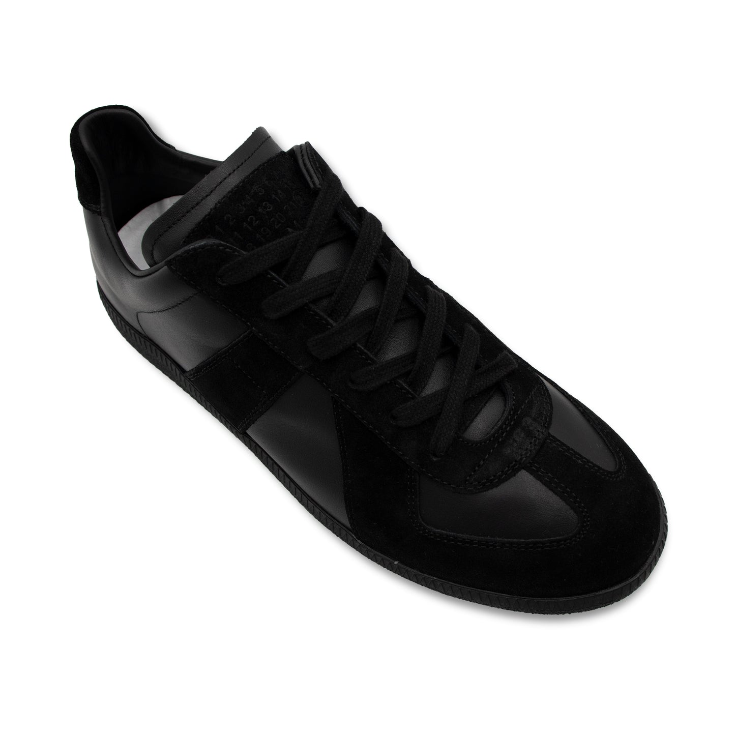 Replica Leather Sneakers in Black