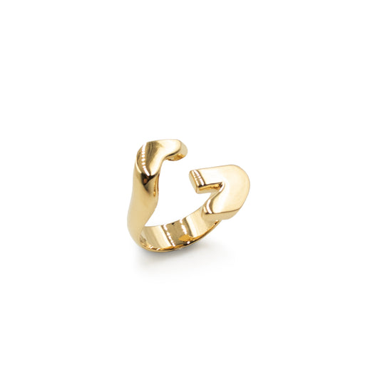 G Chain Gold Open Ring in Gold