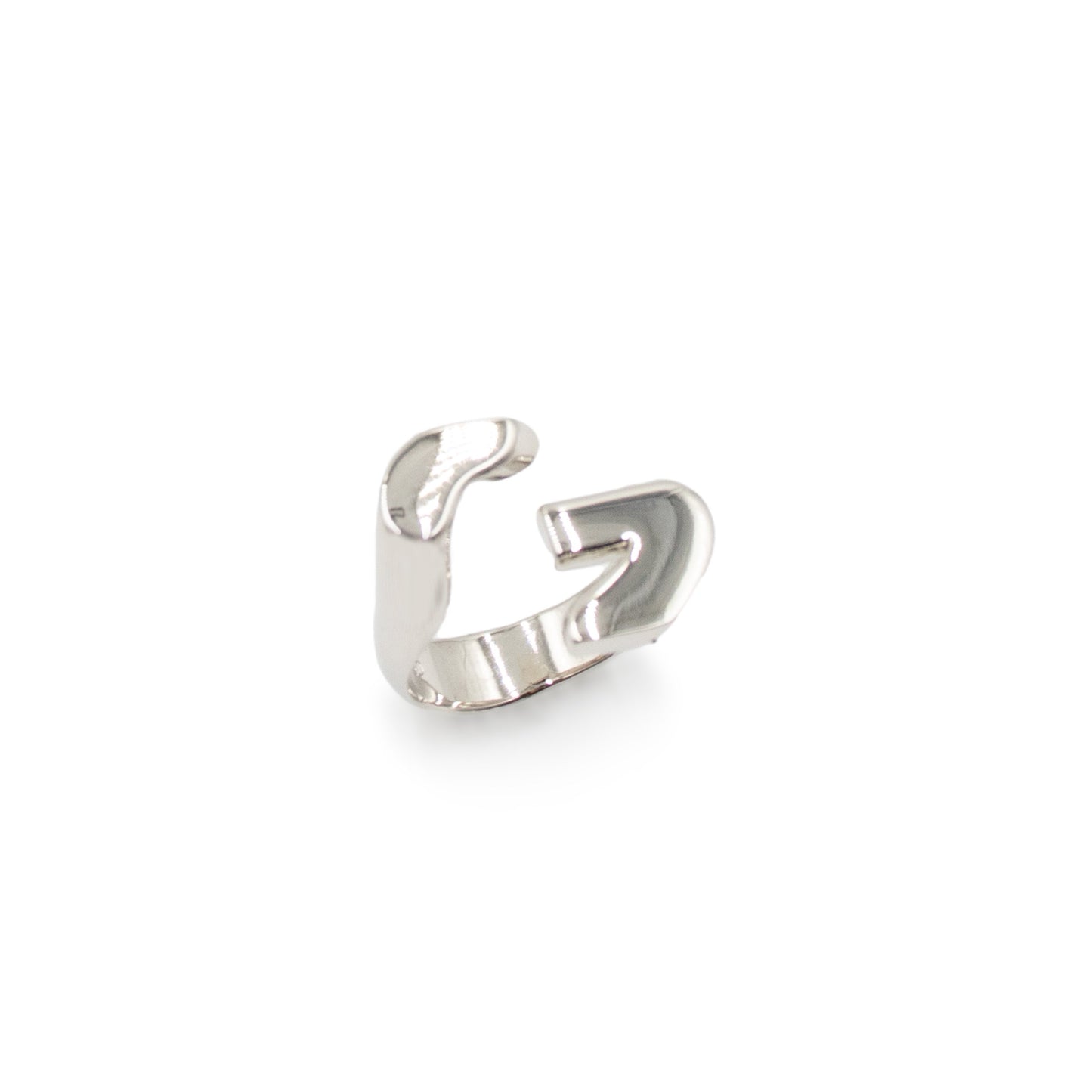 G Chain Silver Open Ring in Silver