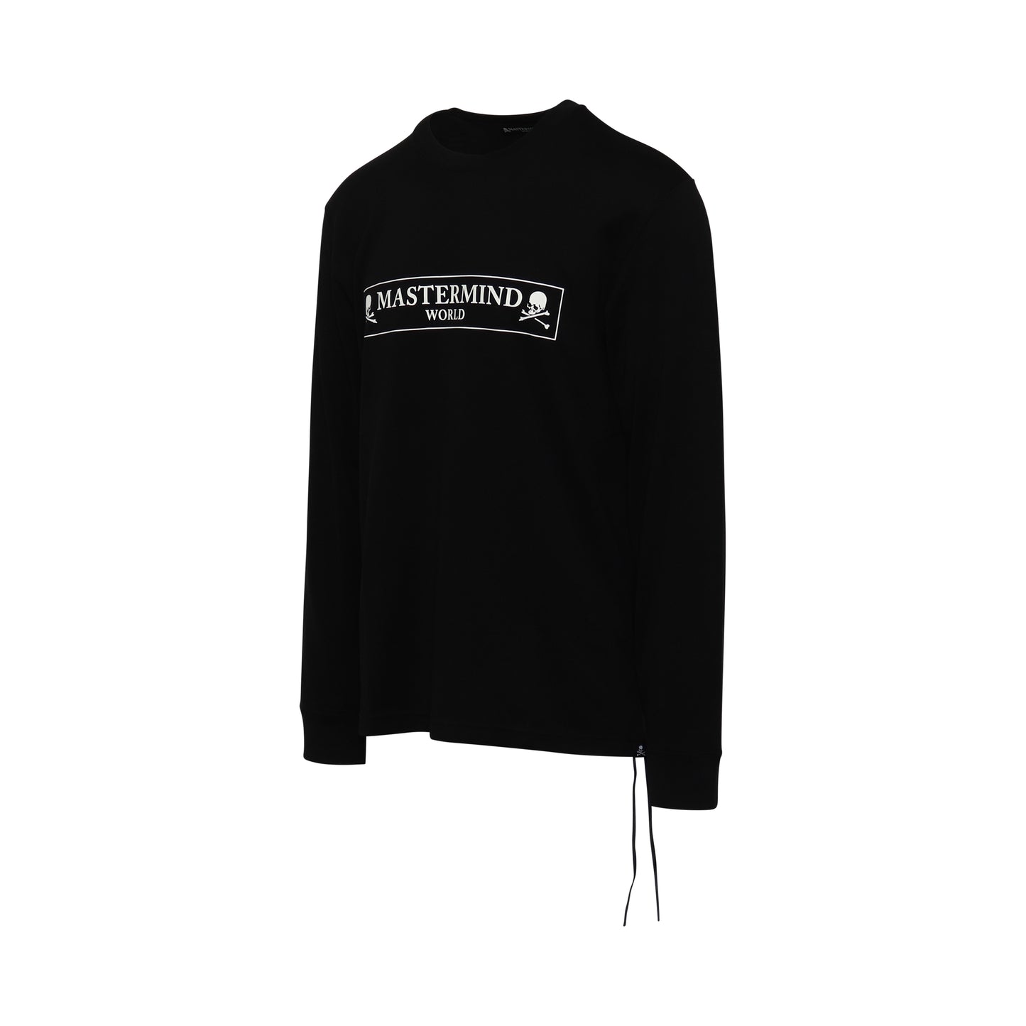 Boxed Logo Long Sleeve T-Shirt in Black