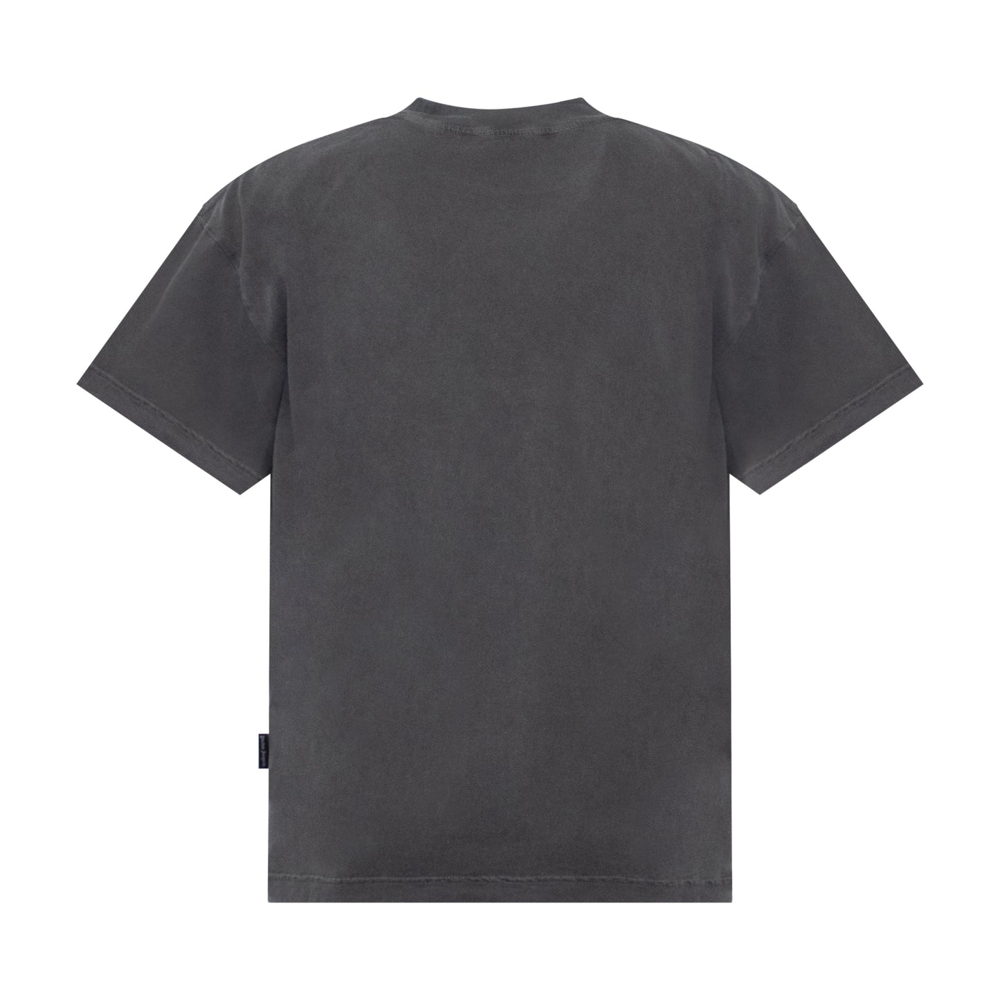 Vintage Wash Curved Logo T-Shirt in Black