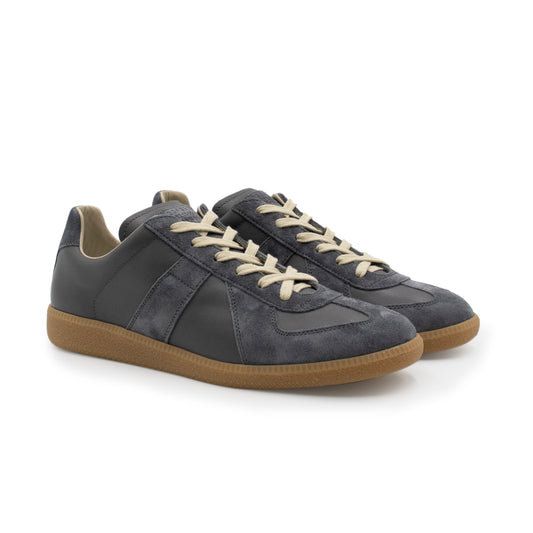 Replica Leather Sneaker in Grey