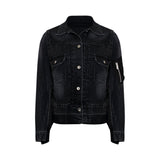 Classic MA-1 Denim Jacket Black