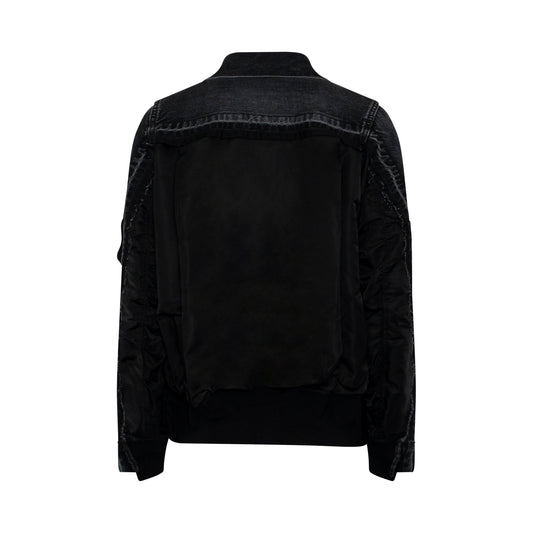 Classic MA-1 Denim Jacket Black