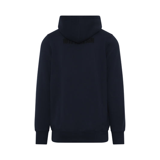 Mirrored Logo Hoodie in Navy