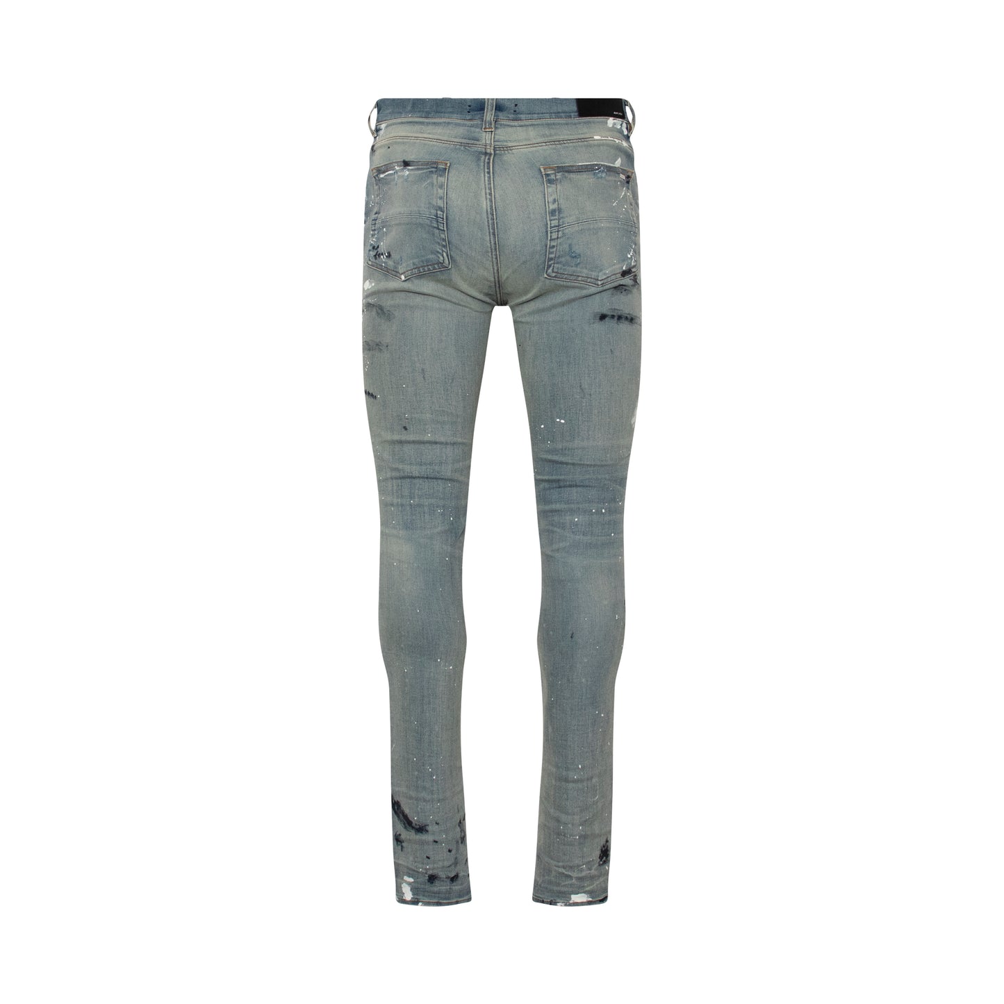Hand Painted Slit Knee Jeans in Indigo