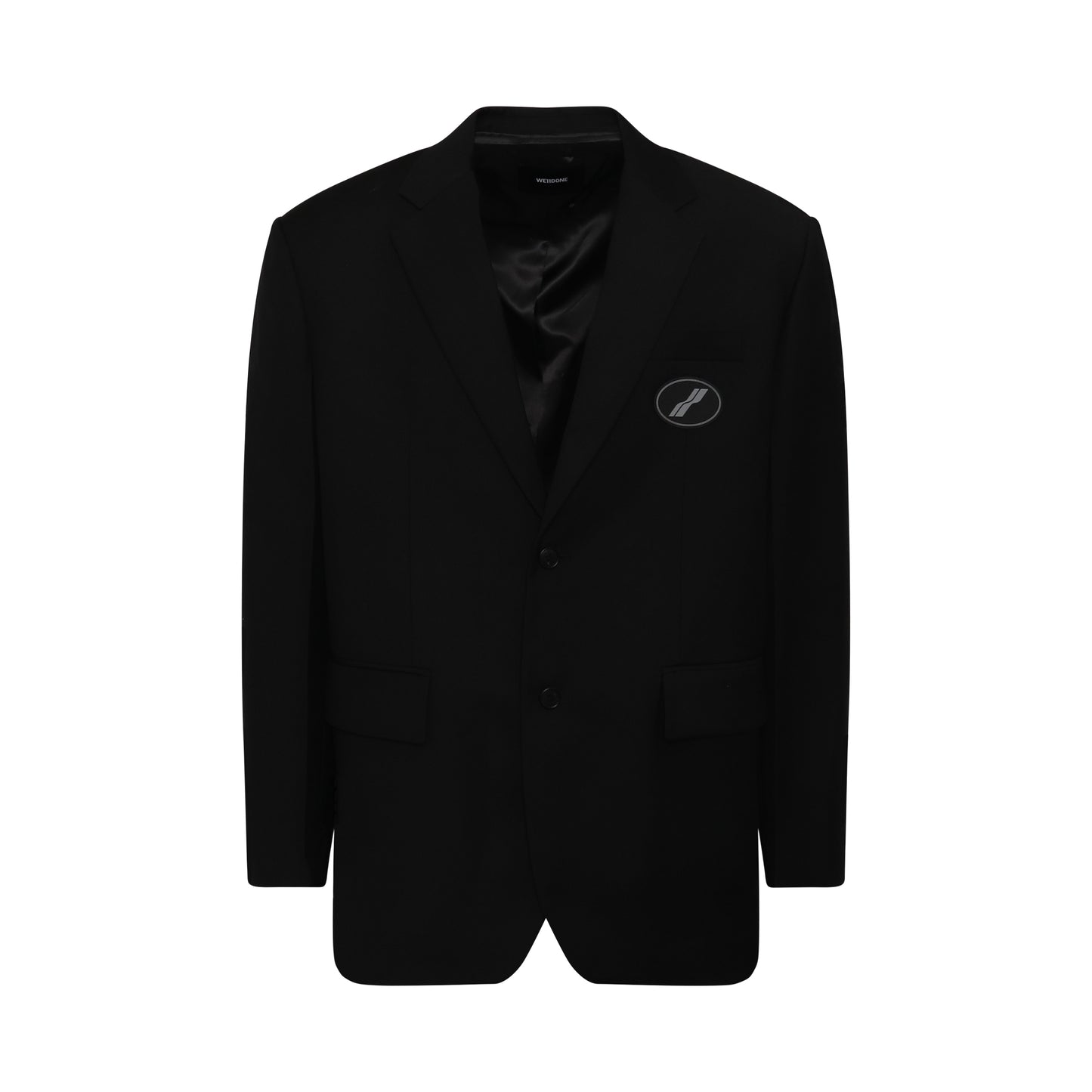 Oversized Suit Logo Blazer in Black