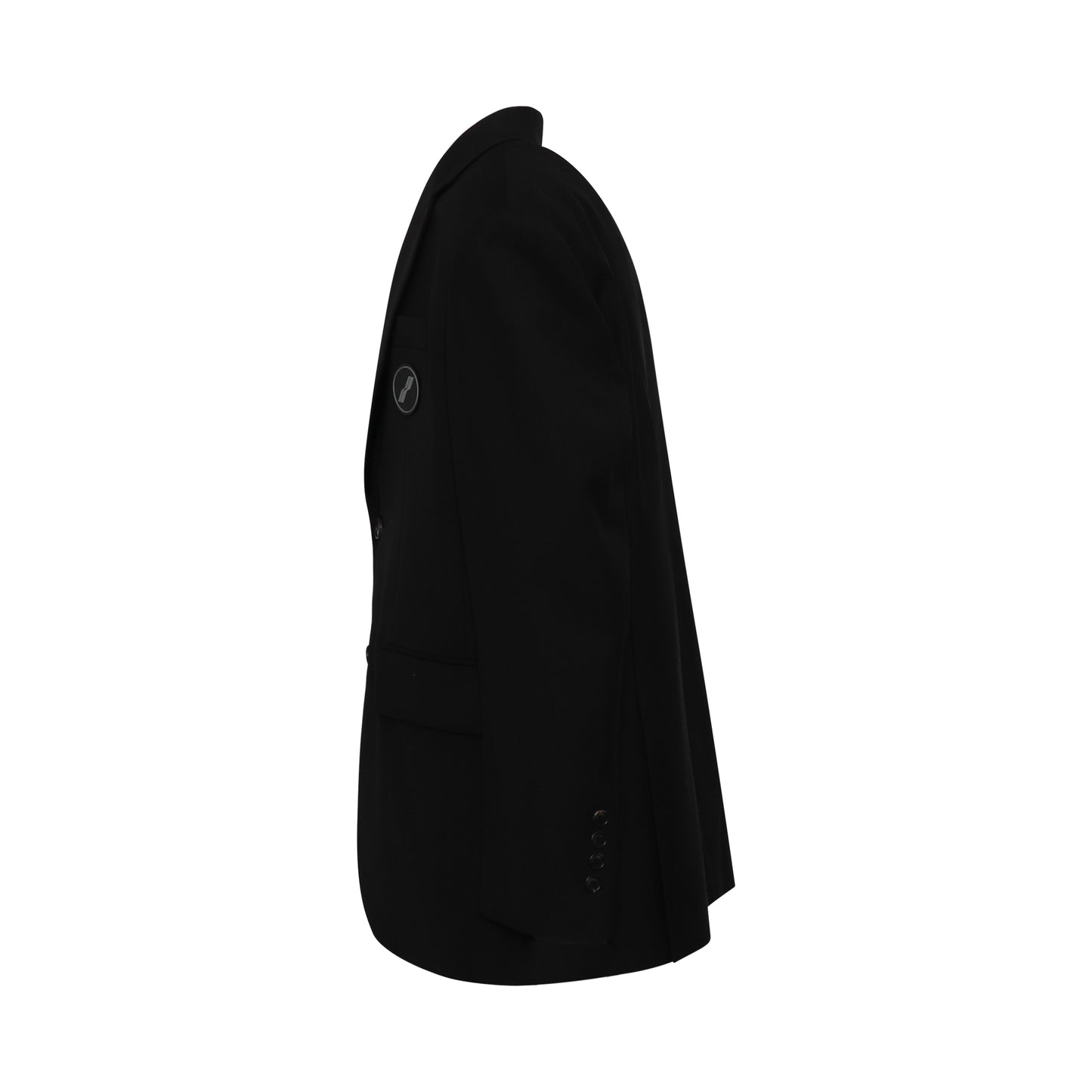 Oversized Suit Logo Blazer in Black