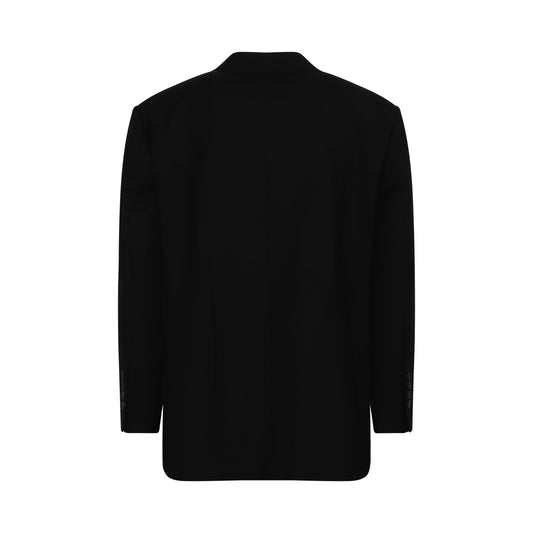 Oversized Suit Logo Blazer in Black