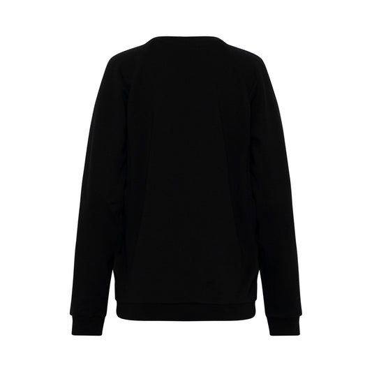 Balmain Printed Logo Sweatshirt in Black/White