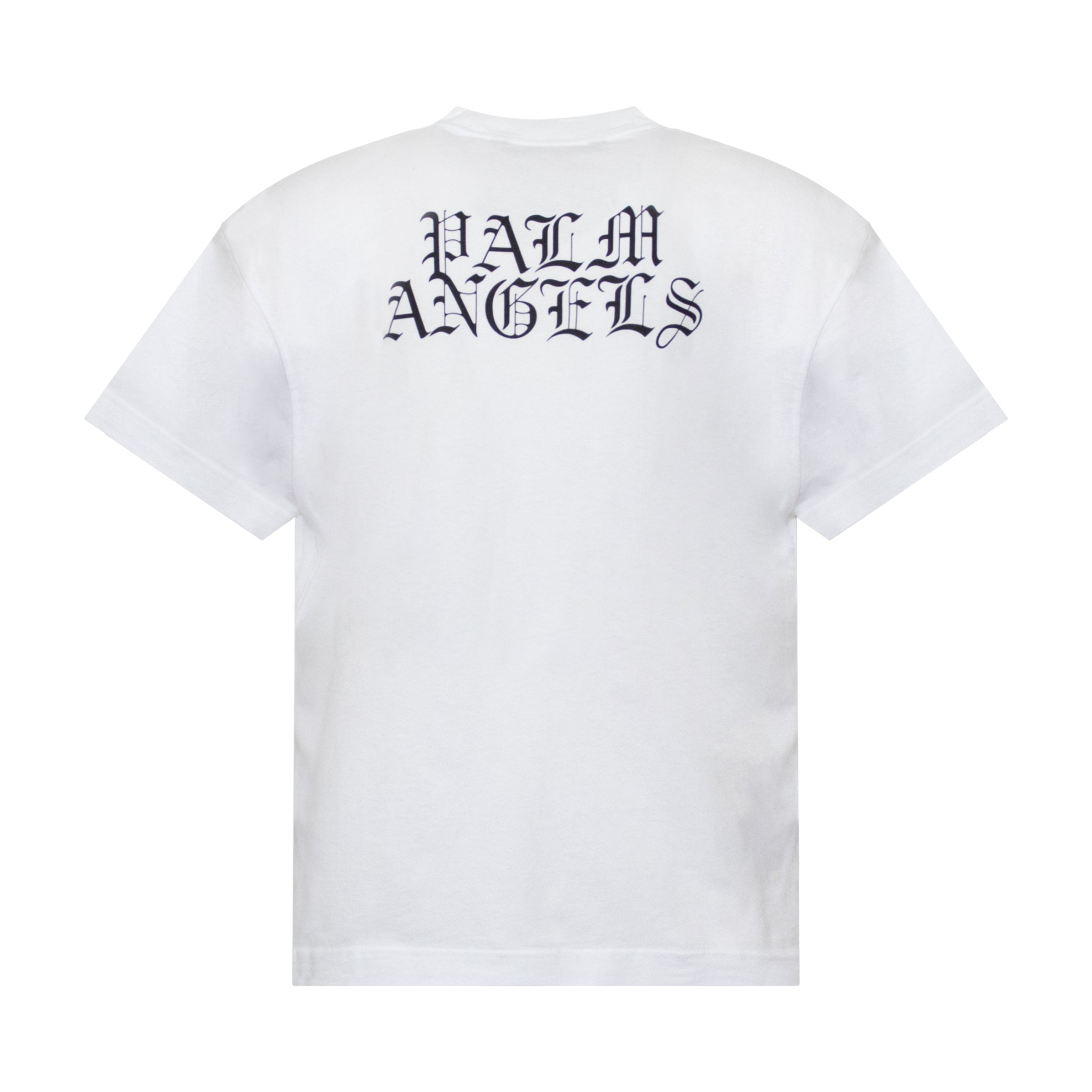 Palm Angels Burning Head Short-Sleeve T-Shirt 'White/Yellow' PMAA001R21JER0040118