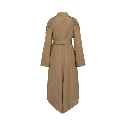 Buckle Trench Coat in Beige