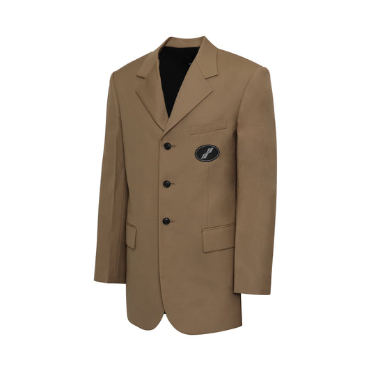 Suit Logo Blazer in Beige