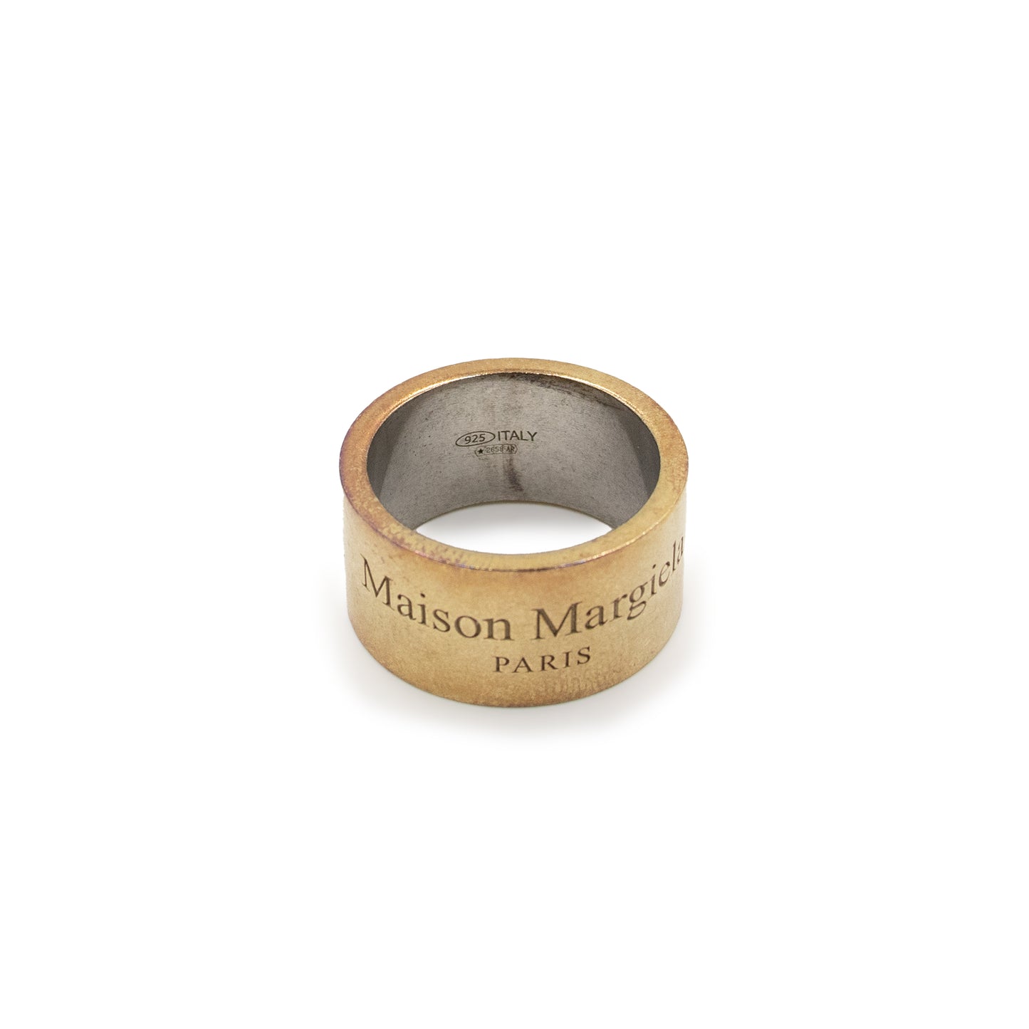 Logo Engraved Band Ring in Silver/Gold