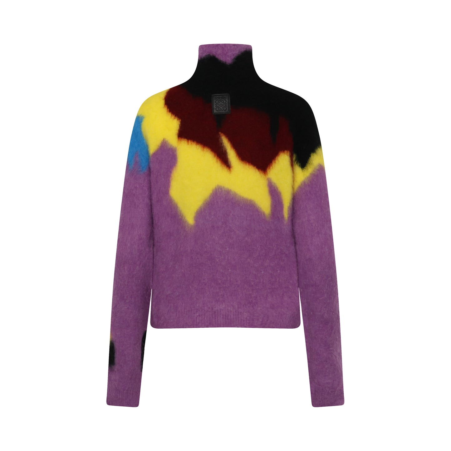 Intarsia Turtleneck Sweater in Lilac