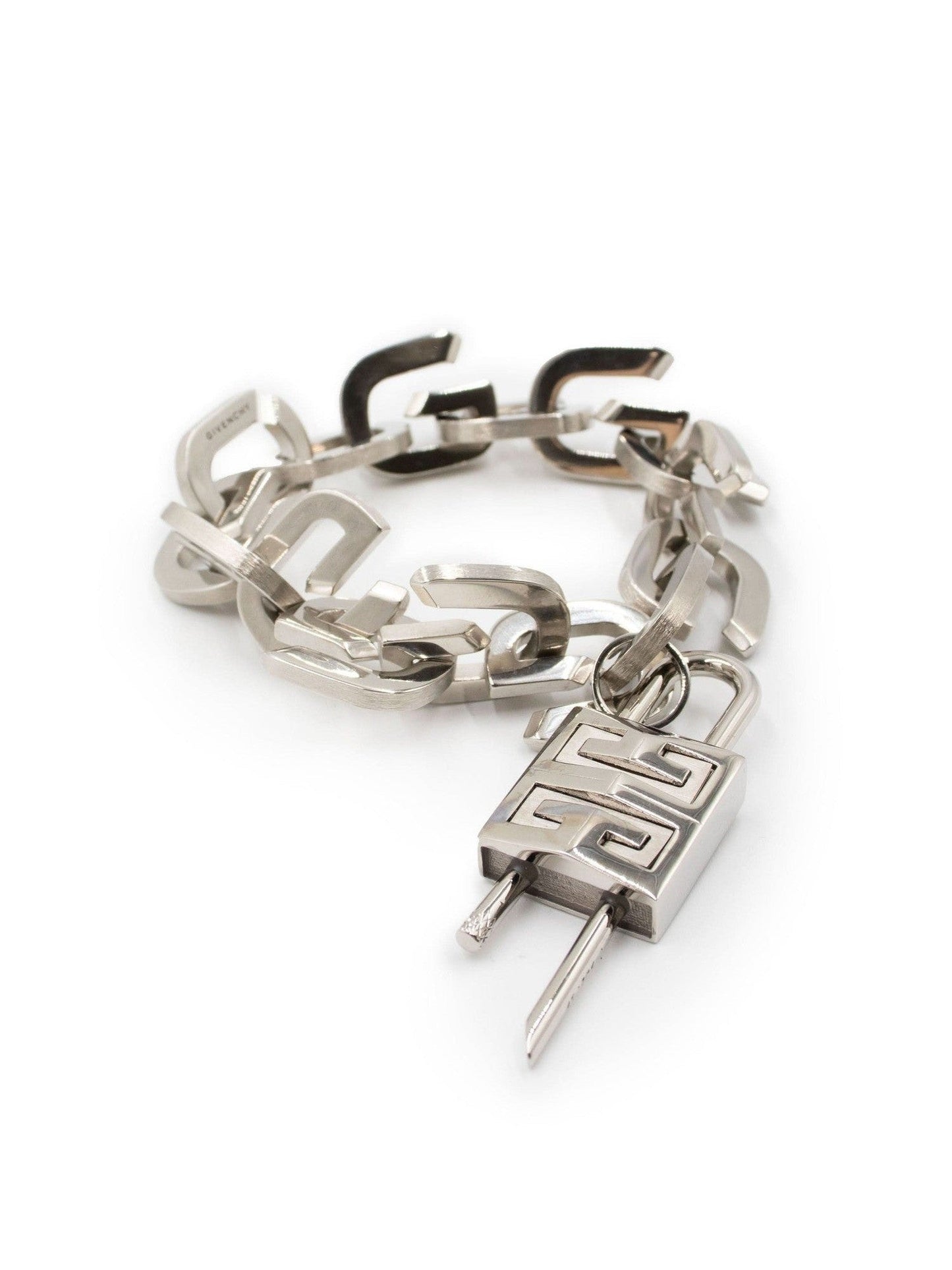 G Link Lock Medium Bracelet in Silver