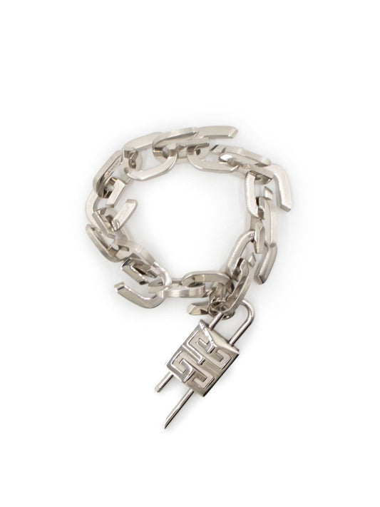 G Link Lock Medium Bracelet in Silver