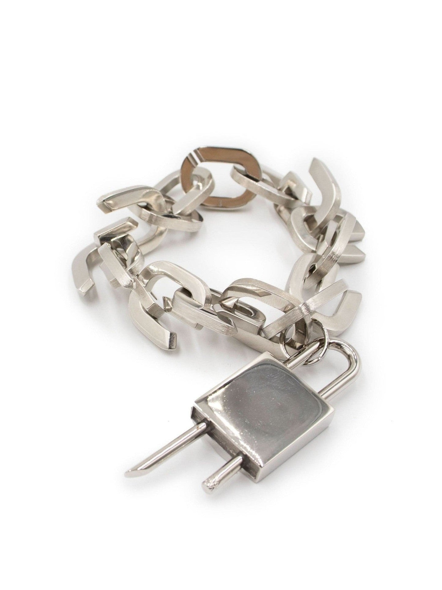 G Link Lock Medium Bracelet in Silver
