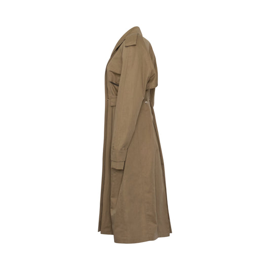 Cut Out Trench Coat in Beige